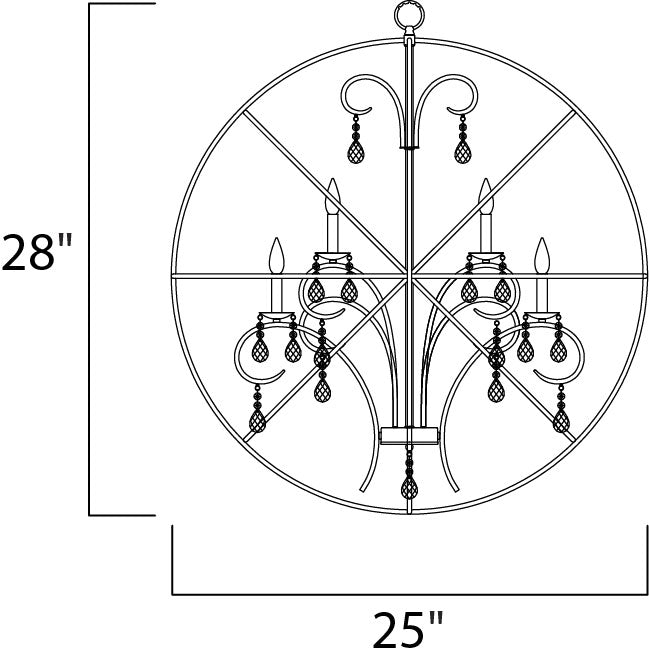 Maxim Orbit 25144OI Chandelier Light - Oil Rubbed Bronze