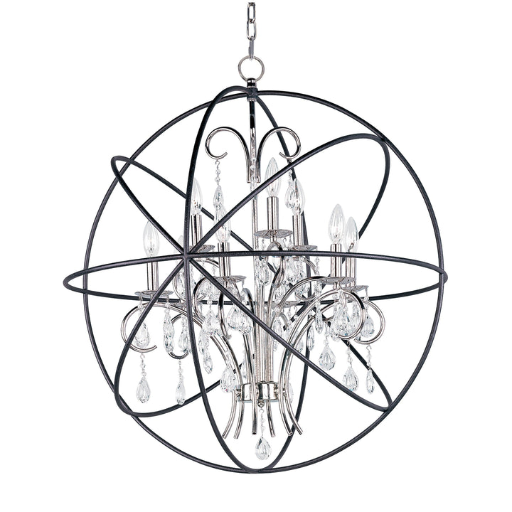 Maxim Orbit 25145ARPN Chandelier Light - Anthracite / Polished Nickel