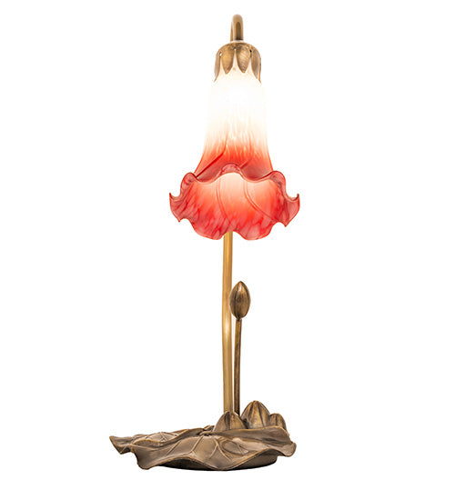 Meyda Tiffany Lighting 251563 Red/White One Light Accent Lamp Lamp Bronze / Dark