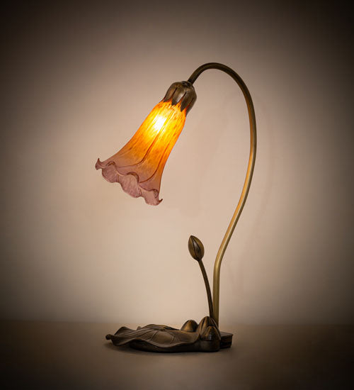 Meyda Tiffany Lighting 251564 Amber/Purple One Light Accent Lamp Lamp Bronze / Dark