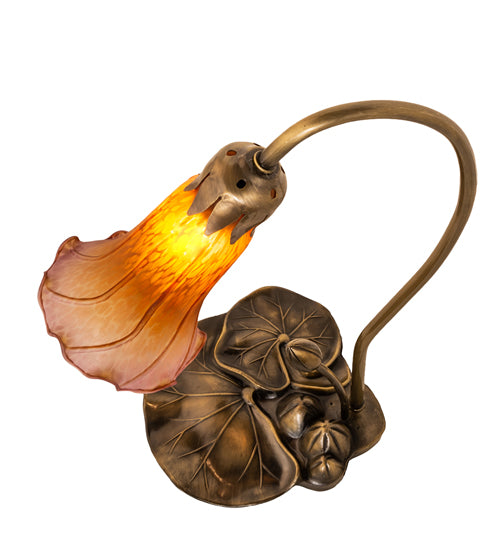 Meyda Tiffany Lighting 251564 Amber/Purple One Light Accent Lamp Lamp Bronze / Dark
