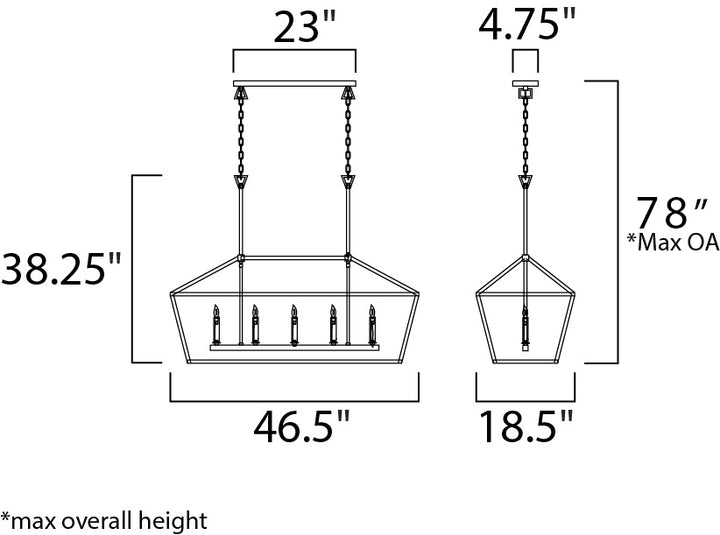 Maxim Abode 25157TXBPN Pendant Light - Textured Black / Polished Nickel
