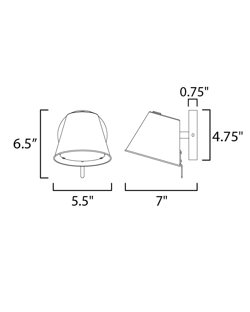 Maxim Carlo 25171DBZHR Wall Sconce Light - Dark Bronze, Leather, Heritage Brass