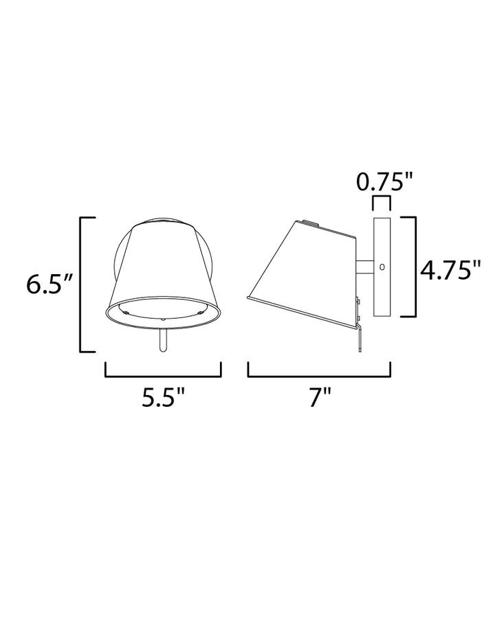 Maxim Carlo 25171DBZHR Wall Sconce Light - Dark Bronze, Leather, Heritage Brass