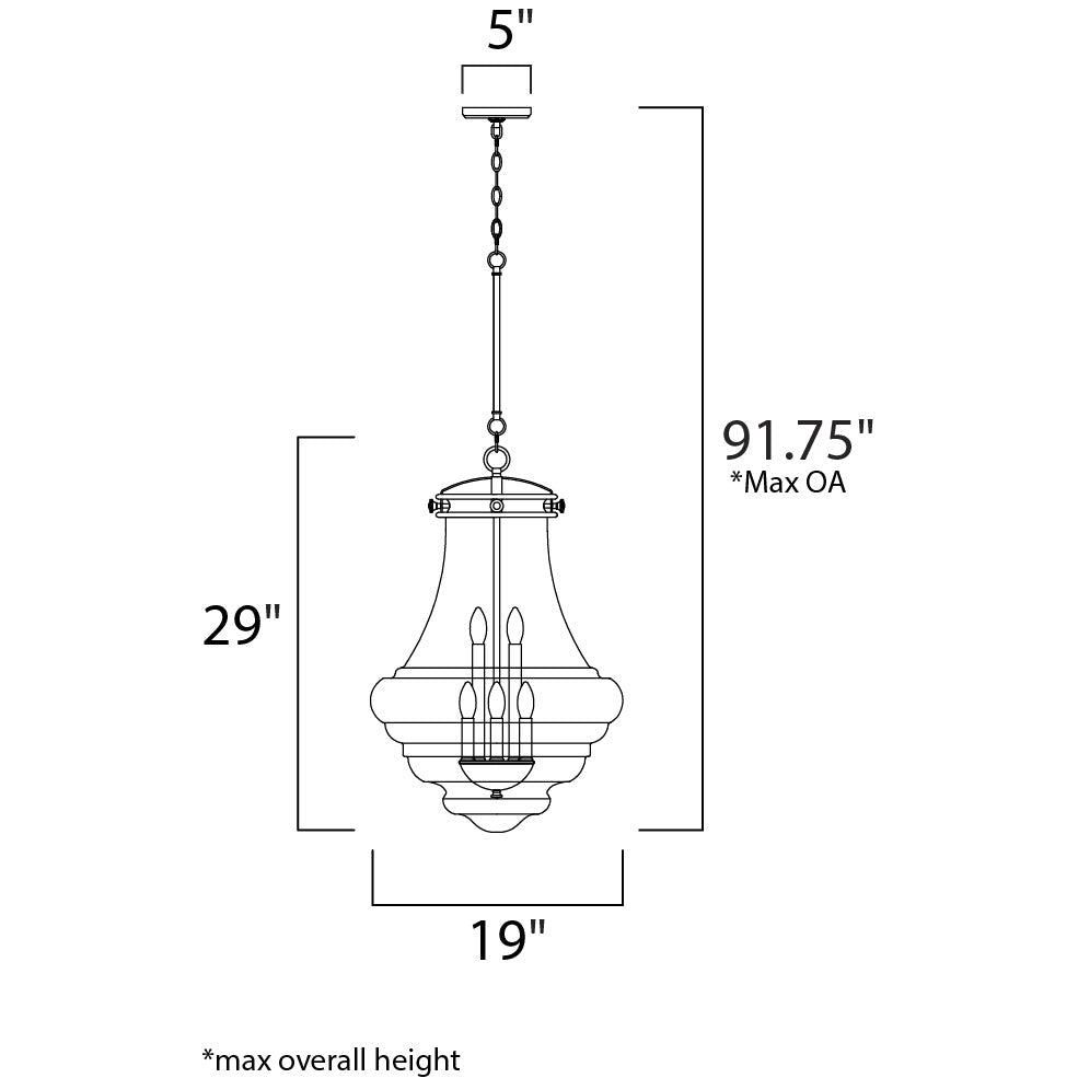 Maxim Retro 25189CLPN Pendant Light - Polished Nickel