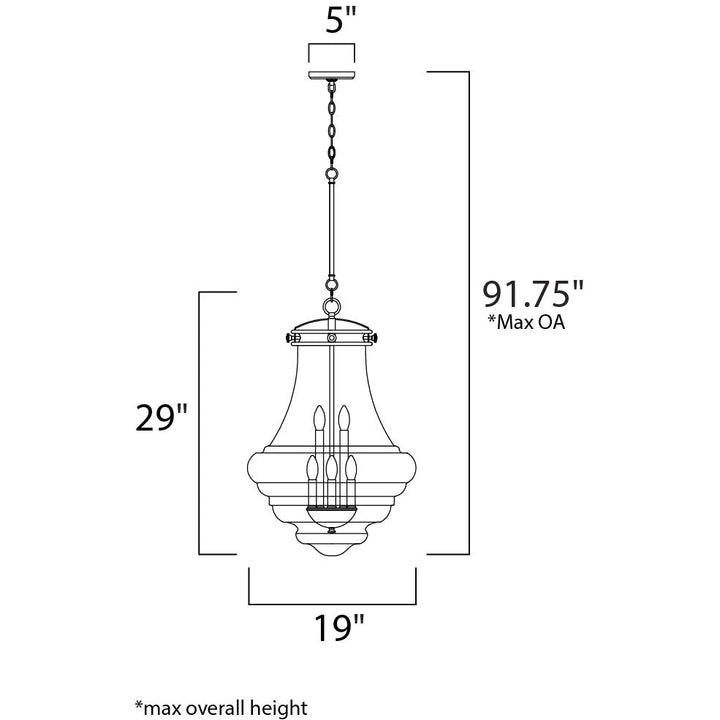 Maxim Retro 25189CLPN Pendant Light - Polished Nickel