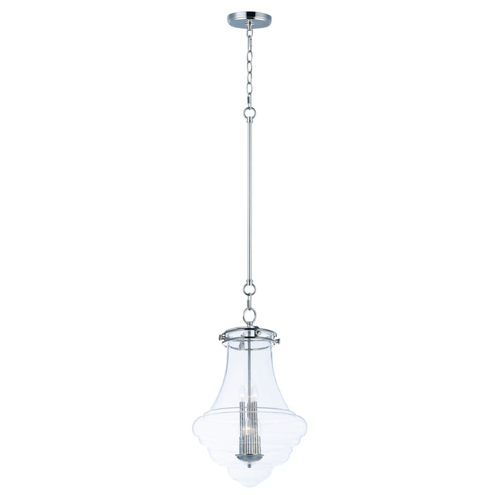 Maxim Retro 25189CLPN Pendant Light - Polished Nickel
