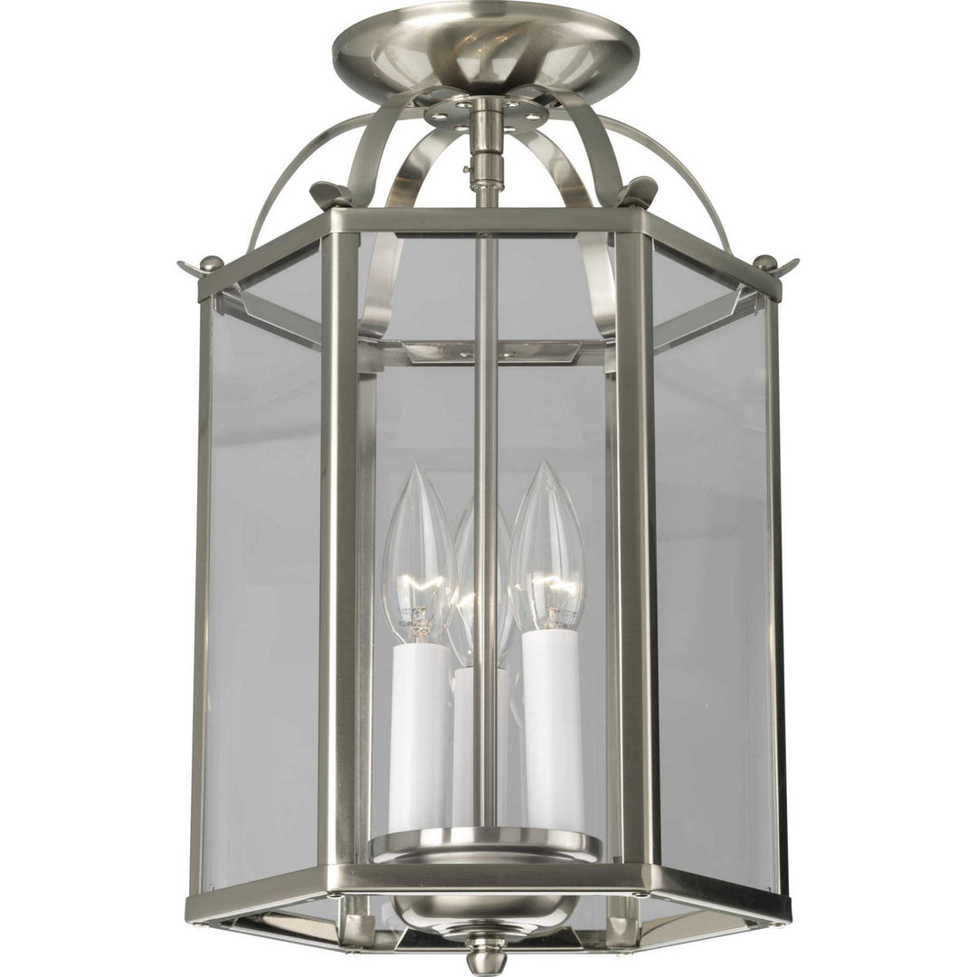 Progress Flat Glass P3645-09 Pendant Light - Brushed Nickel