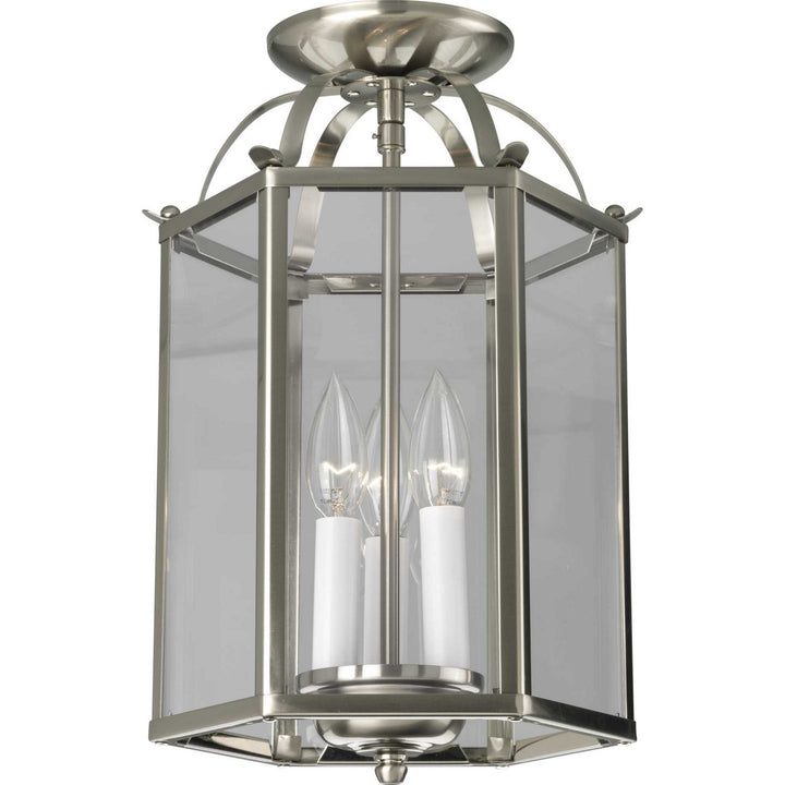 Progress Flat Glass P3645-09 Pendant Light - Brushed Nickel