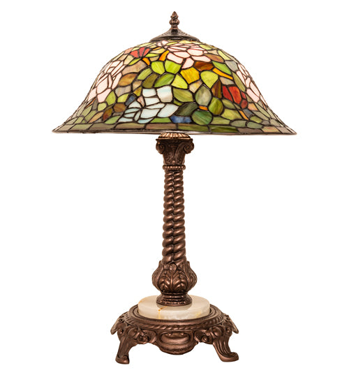 Meyda Tiffany Lighting 251920 Tiffany Rosebush One Light Table Lamp Lamp Bronze / Dark