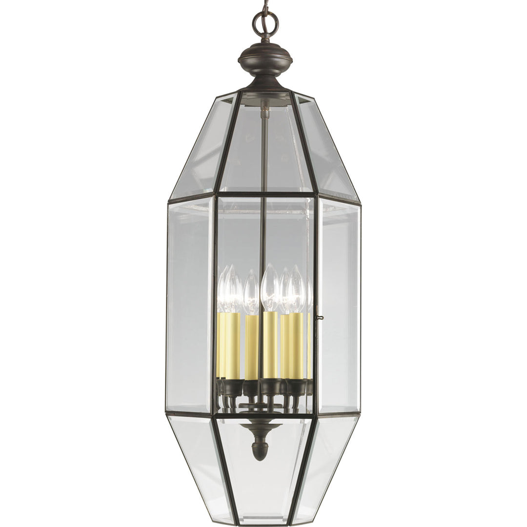Progress Bound Beveled Glass P3779-20 Pendant Light - Antique Bronze