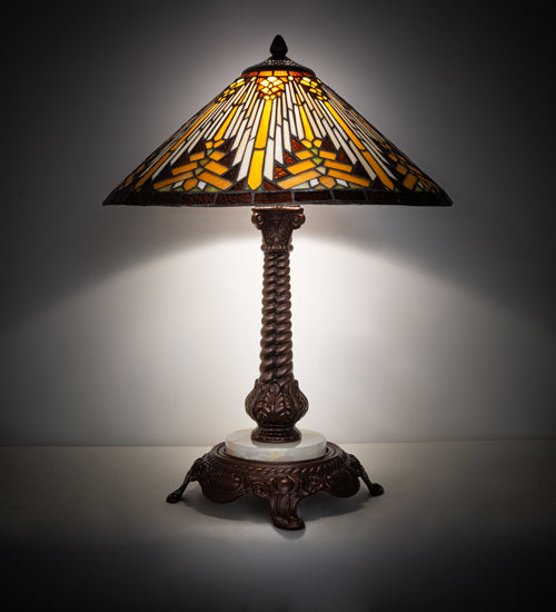 Meyda Tiffany Lighting 251938 Nuevo Ii Cone One Light Table Lamp Lamp Bronze / Dark