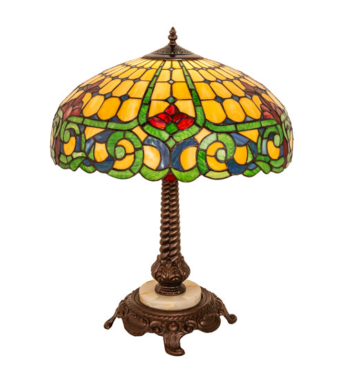 Meyda Tiffany Lighting 251962 Duffner & Kimberly Colonial One Light Table Lamp Lamp Bronze / Dark