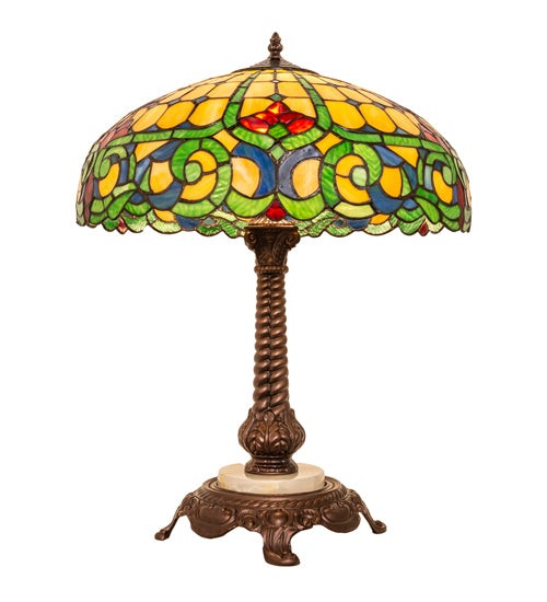 Meyda Tiffany Lighting 251962 Duffner & Kimberly Colonial One Light Table Lamp Lamp Bronze / Dark