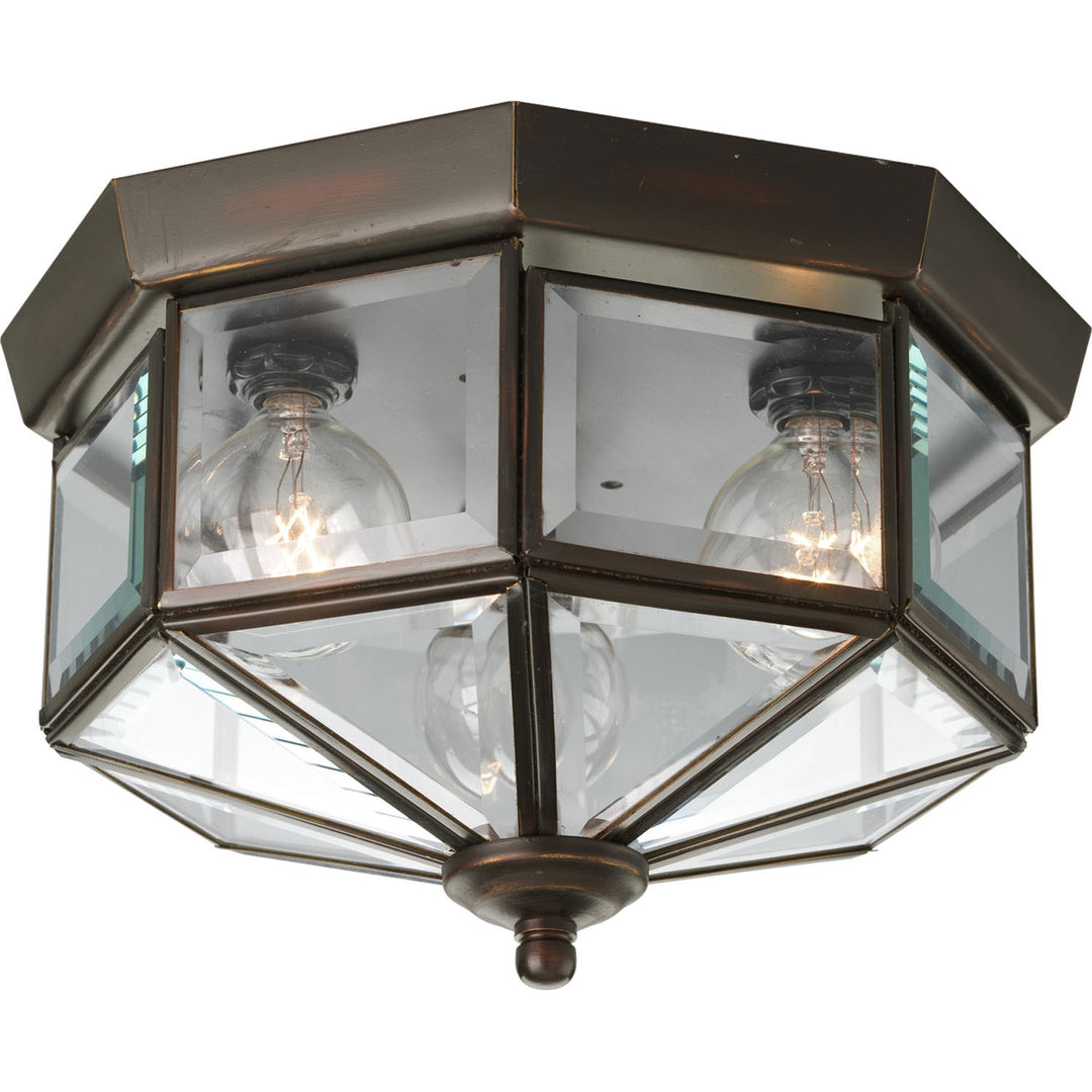 Progress Beveled Glass P5788-20 Ceiling Light - Antique Bronze