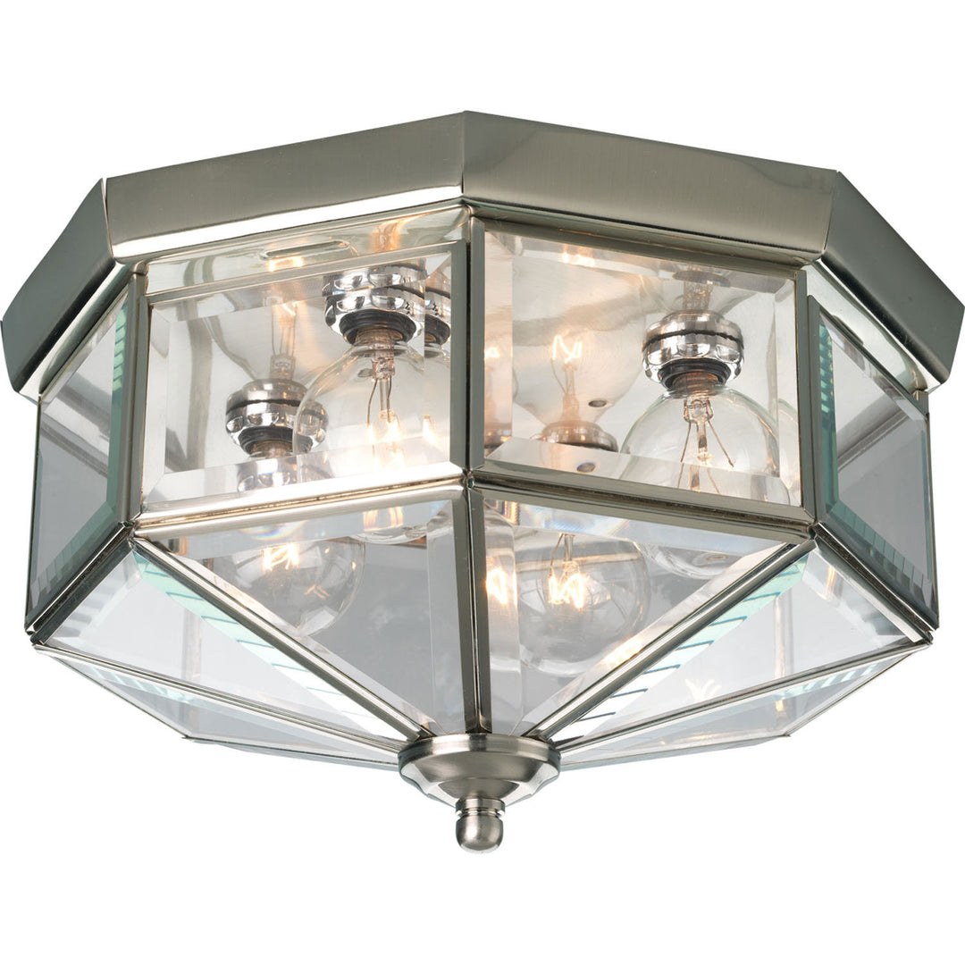 Progress Beveled Glass P5789-09 Ceiling Light - Brushed Nickel