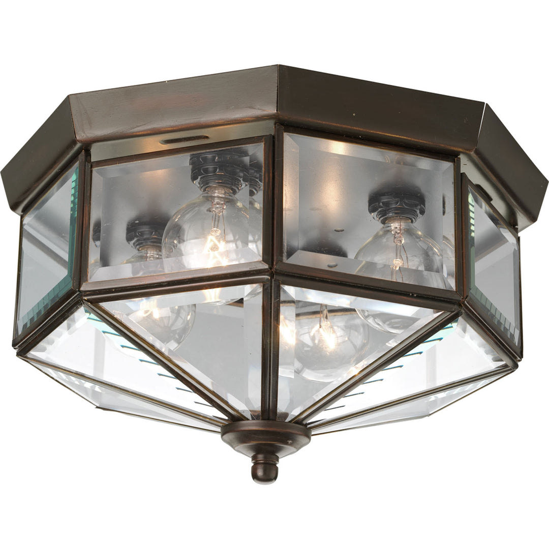 Progress Beveled Glass P5789-20 Ceiling Light - Antique Bronze