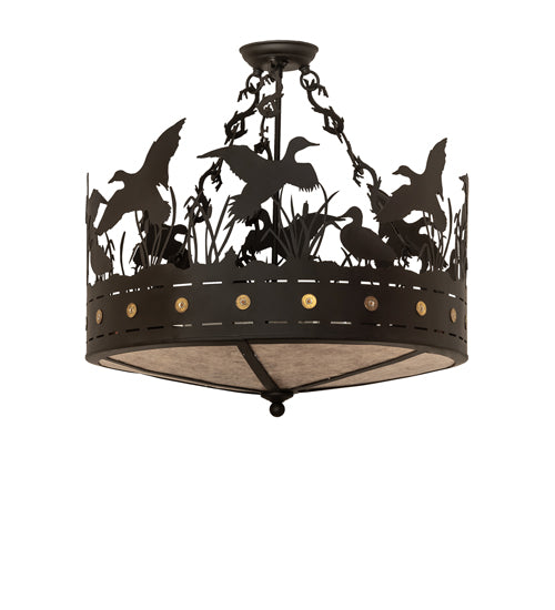 Meyda Tiffany Ducks In Flight 252143 Pendant Light - Oil Rubbed Bronze