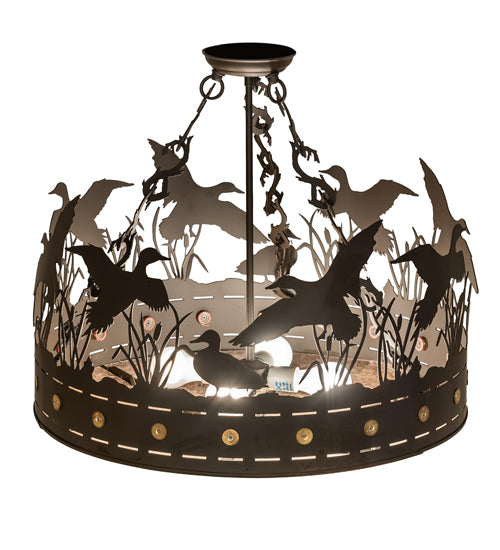 Meyda Tiffany Ducks In Flight 252143 Pendant Light - Oil Rubbed Bronze
