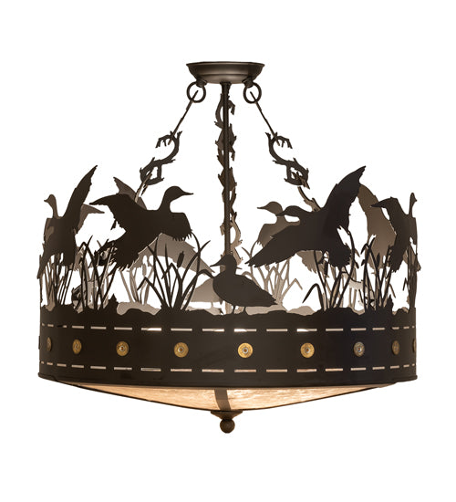 Meyda Tiffany Ducks In Flight 252143 Pendant Light - Oil Rubbed Bronze