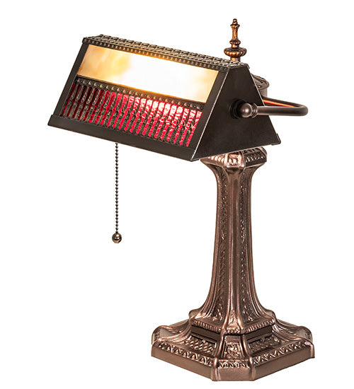 Meyda Tiffany Lighting 252221 Gothic One Light Banker's Lamp Lamp Bronze / Dark