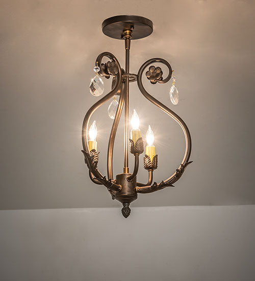 Meyda Tiffany Antonia 252343 Ceiling Light - Antique Copper,Crystal