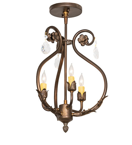 Meyda Tiffany Antonia 252343 Ceiling Light - Antique Copper,Crystal