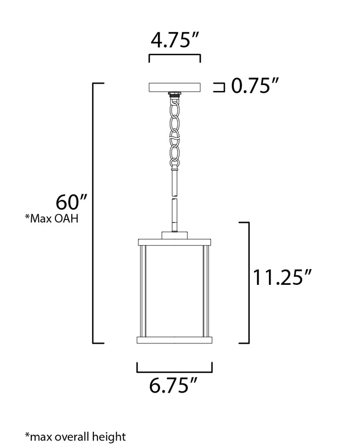 Maxim Sentinel 25252CLSN Pendant Light - Satin Nickel