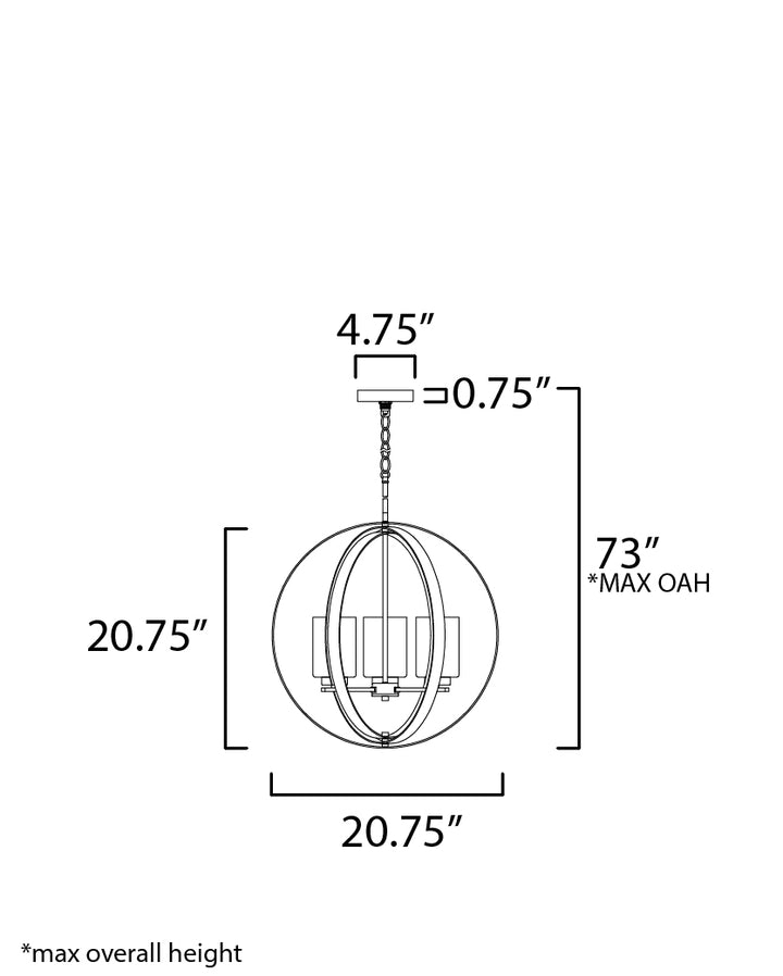 Maxim Sentinel 25254CLSN Chandelier Light - Satin Nickel