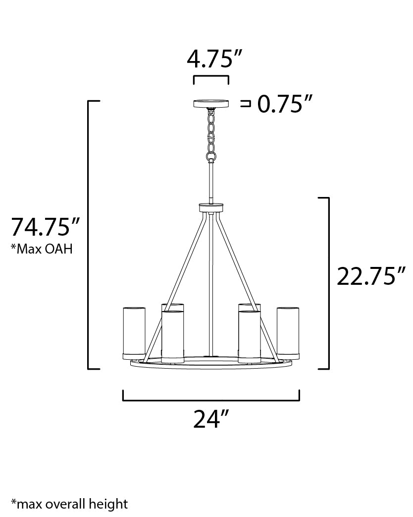 Maxim Sentinel 25255CLBK Chandelier Light - Black