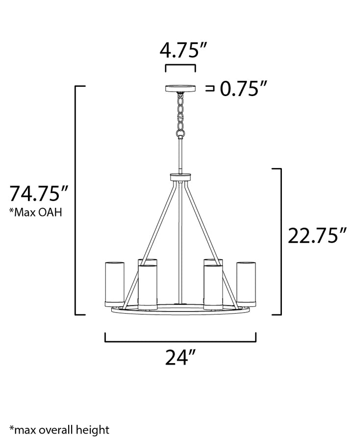 Maxim Sentinel 25255CLBK Chandelier Light - Black