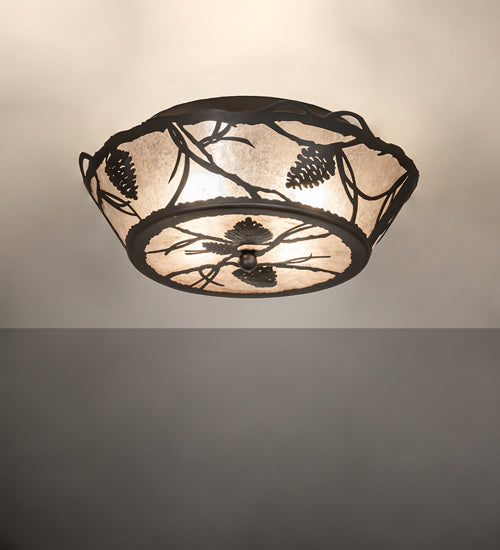 Meyda Tiffany Whispering Pines 252643 Ceiling Light - Wrought Iron