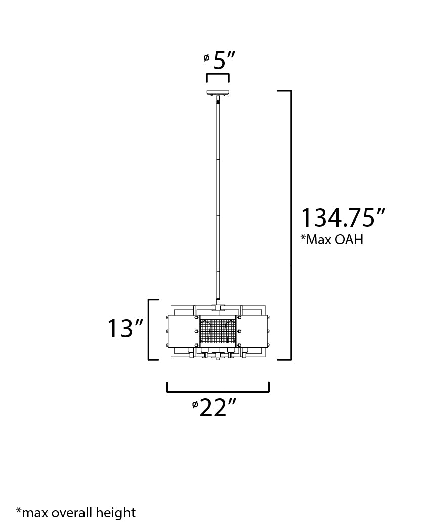 Maxim Outland 25265BWWZ Chandelier Light - Barn Wood / Weathered Zinc