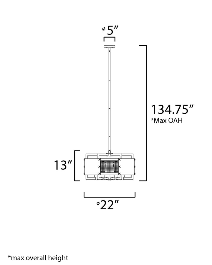 Maxim Outland 25265BWWZ Chandelier Light - Barn Wood / Weathered Zinc