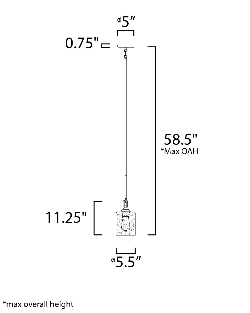 Maxim Stonehenge 25279SSBZ Pendant Light - Bronze