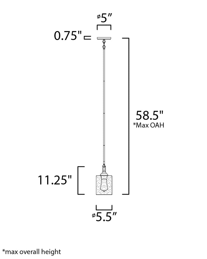 Maxim Stonehenge 25279SSBZ Pendant Light - Bronze