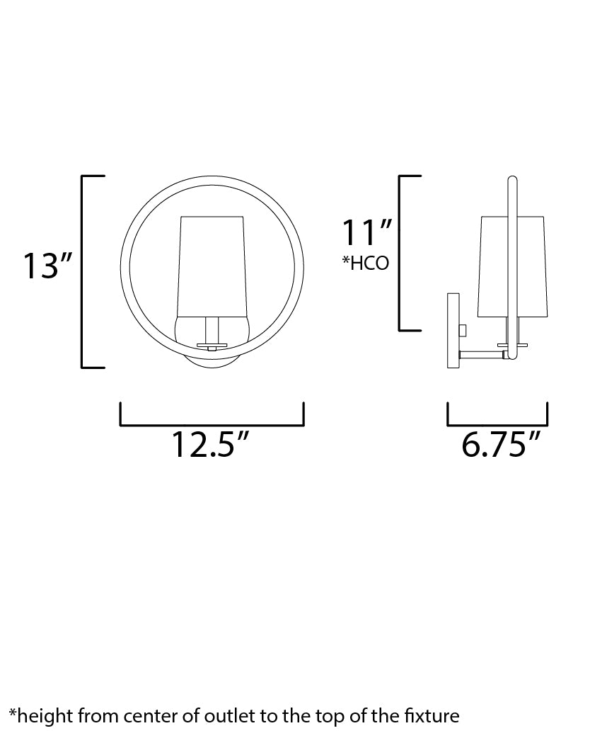 Maxim Meridian 25291OFNAB Wall Sconce Light - Natural Aged Brass