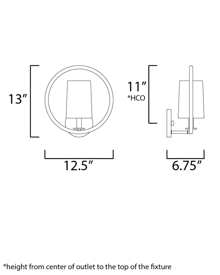 Maxim Meridian 25291OFNAB Wall Sconce Light - Natural Aged Brass