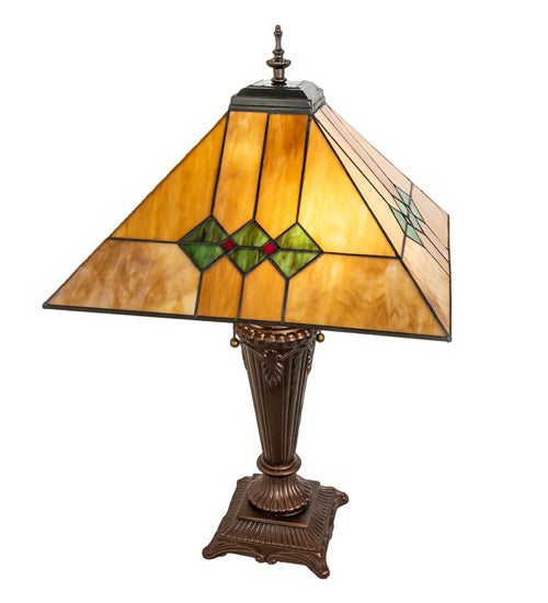 Meyda Tiffany Lighting 253025 Martini Mission Two Light Table Lamp Lamp Bronze / Dark