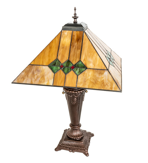 Meyda Tiffany Lighting 253025 Martini Mission Two Light Table Lamp Lamp Bronze / Dark