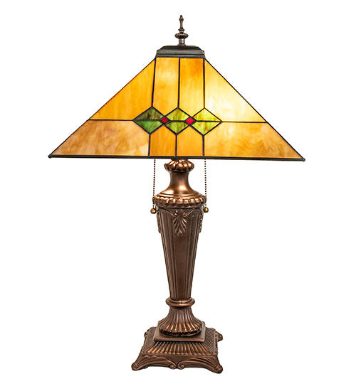 Meyda Tiffany Lighting 253025 Martini Mission Two Light Table Lamp Lamp Bronze / Dark