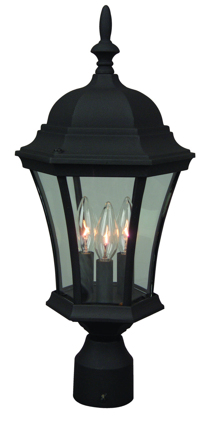 Craftmade Lighting Z345-TB  Curved Glass Cast Outdoor Textured Black