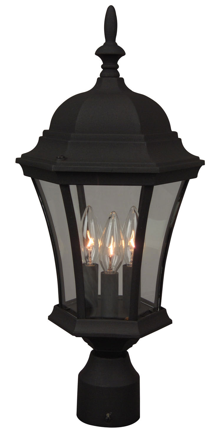Craftmade Lighting Z345-TB  Curved Glass Cast Outdoor Textured Black