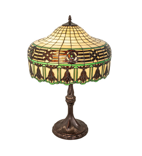 Meyda Tiffany Lighting 253398 Gorham Two Light Table Lamp Lamp Bronze / Dark