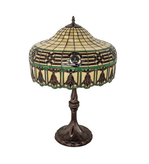 Meyda Tiffany Lighting 253398 Gorham Two Light Table Lamp Lamp Bronze / Dark