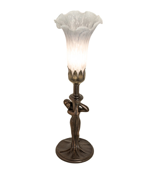 Meyda Tiffany Lighting 253423 Gray One Light Mini Lamp Lamp Bronze / Dark