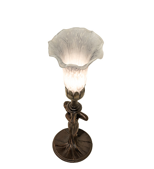 Meyda Tiffany Lighting 253423 Gray One Light Mini Lamp Lamp Bronze / Dark