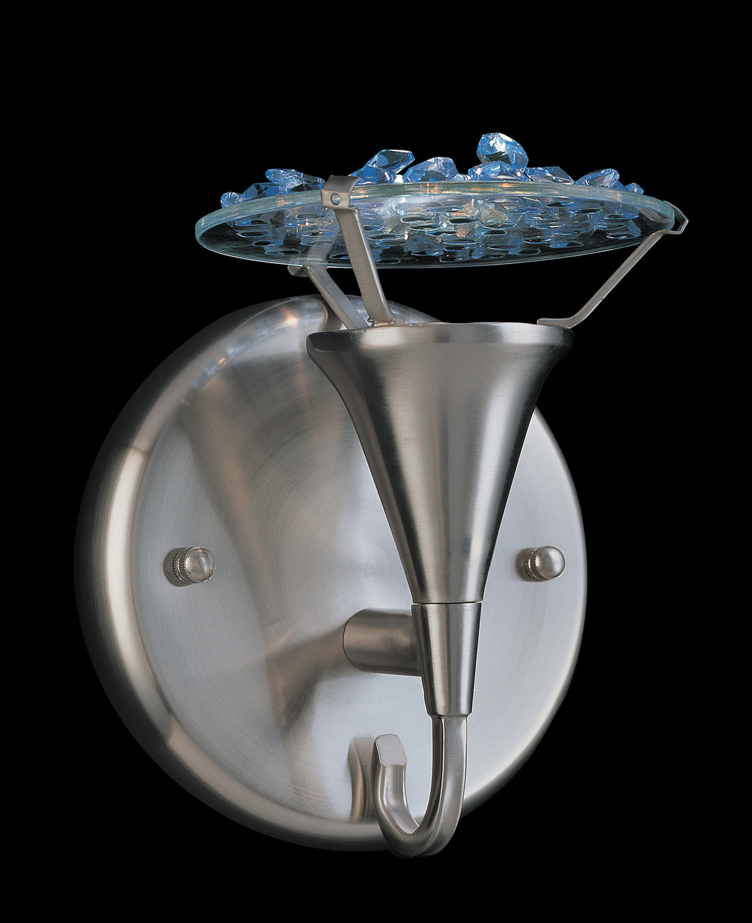 Classic Crystal Lake 16062 SN SAP Wall Sconce Light - Satin Nickel