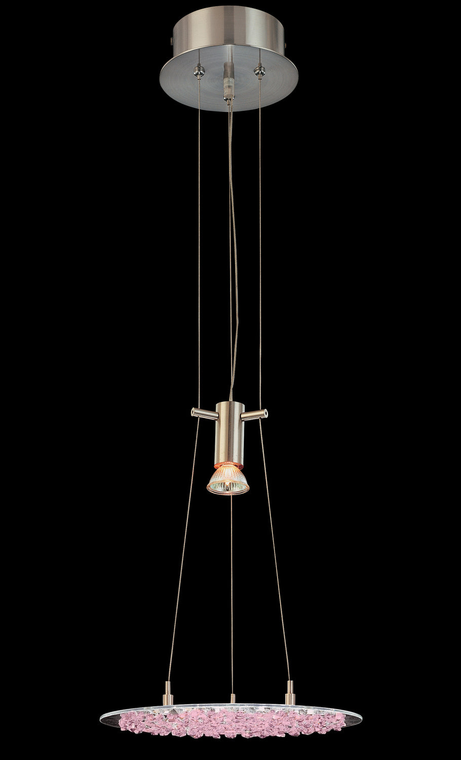 Classic Crystal Lake 16063 SN PNK Pendant Light - Satin Nickel