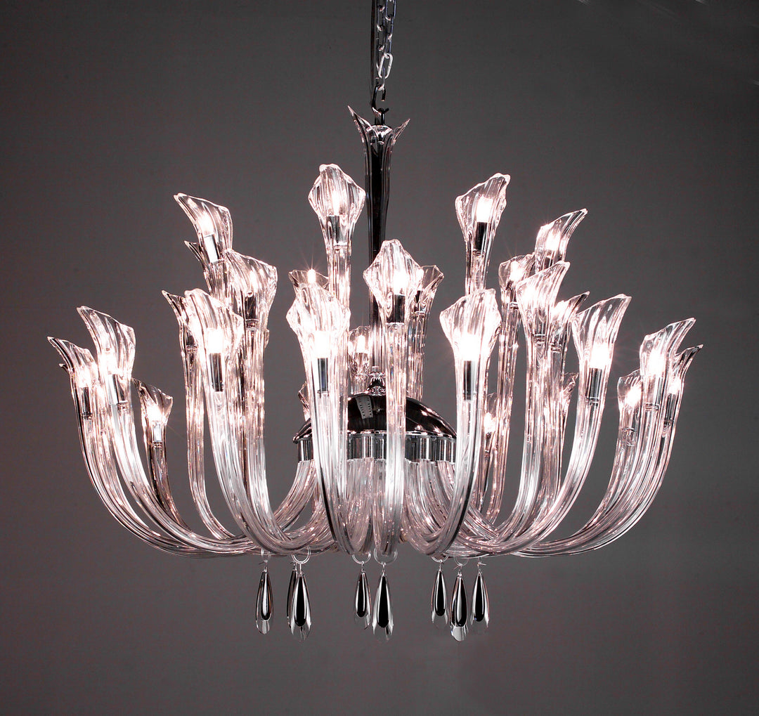 Classic Inspiration 82025 CH BKS Chandelier Light - Chrome